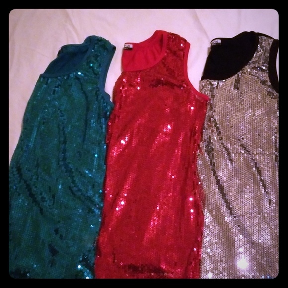 American City Wear Tops - 3 sequin tank tops!!